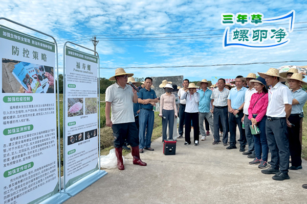 琼海举办现场清理福寿螺示范活动